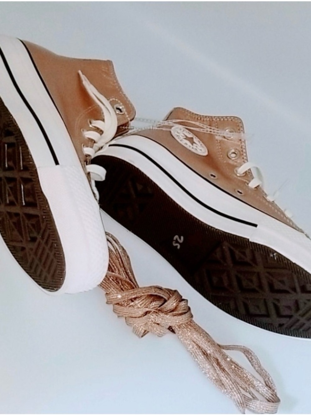 Converse Women's Metallic Bronze High-Top Sneakers